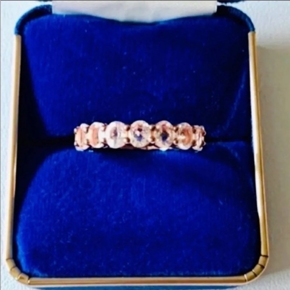 Sterling Silver Eternity Ring Friendship Band Ring - Picture 2 of 7